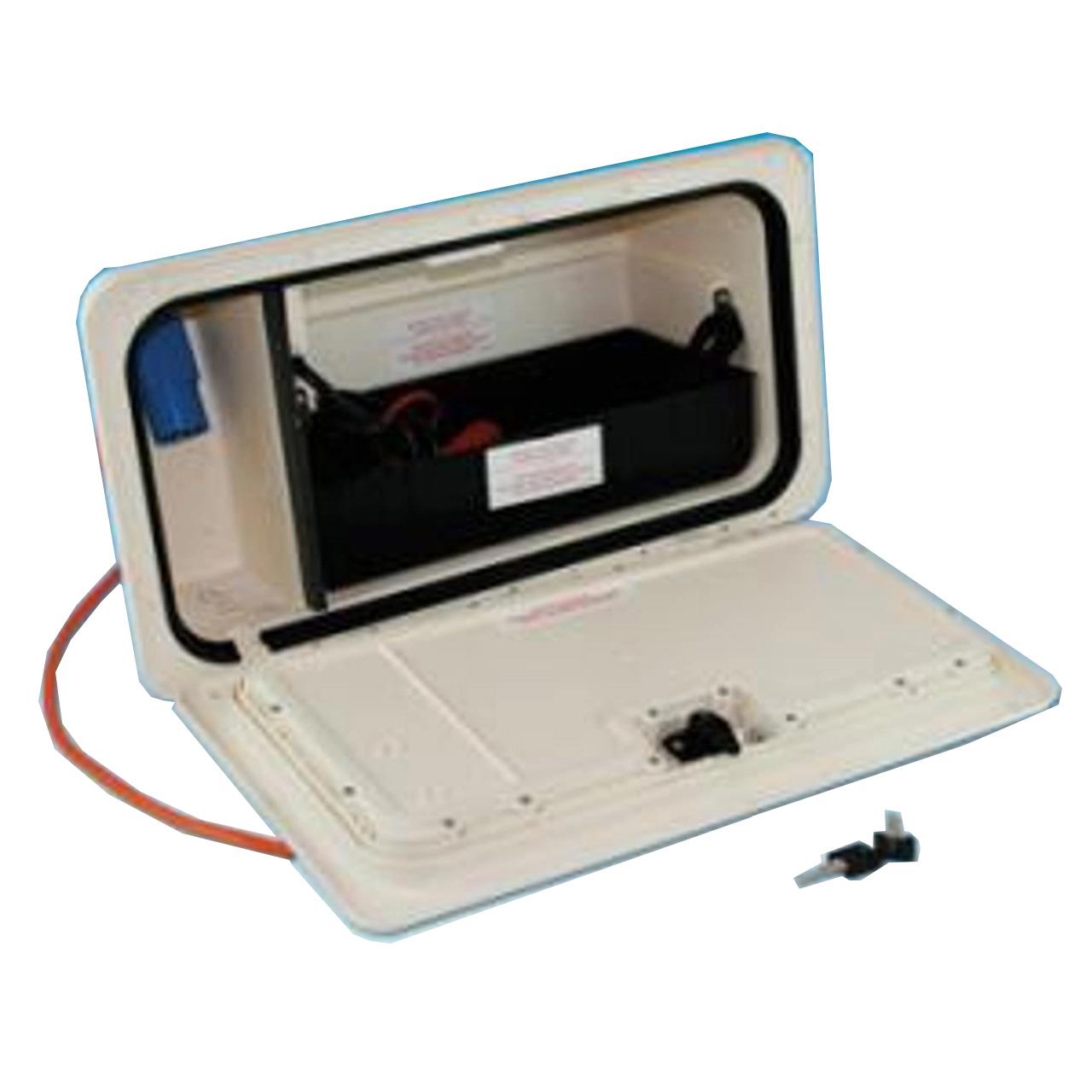 Door Locker  & Battery Box System Caravan Motorhome Conversion White NBBS