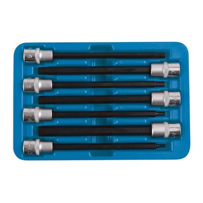 Laser Extra Long Hex Socket Bit Set 3/8"D 7pc 6995