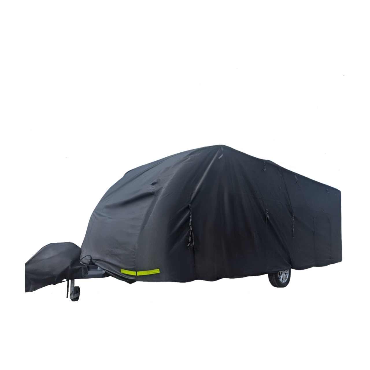 OLPRO Breathable Waterproof 4Ply Caravan Cover with Free Hitch Cover Black