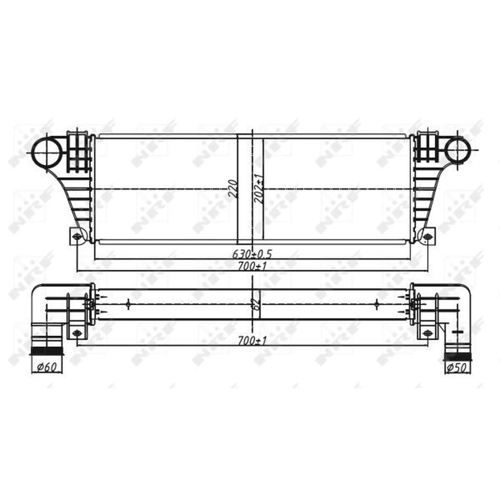NRF Intercooler (Charge Air Cooler) 30097