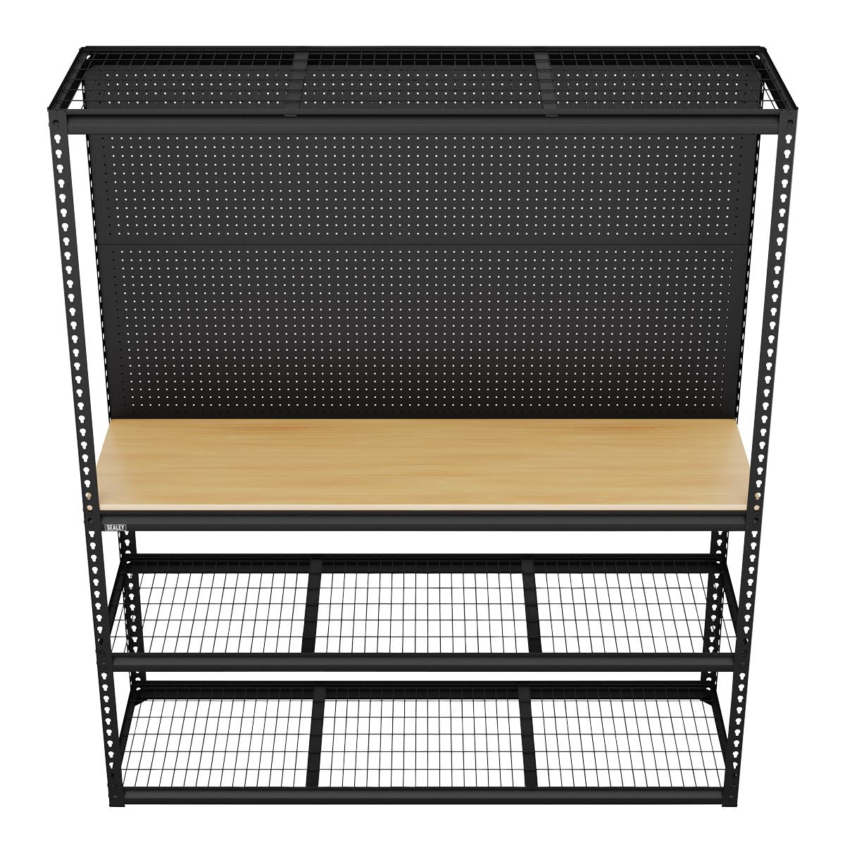 Heavy-Duty Modular Workbench Racking & Pegboard 1820mm 300kg Capacity Per Level