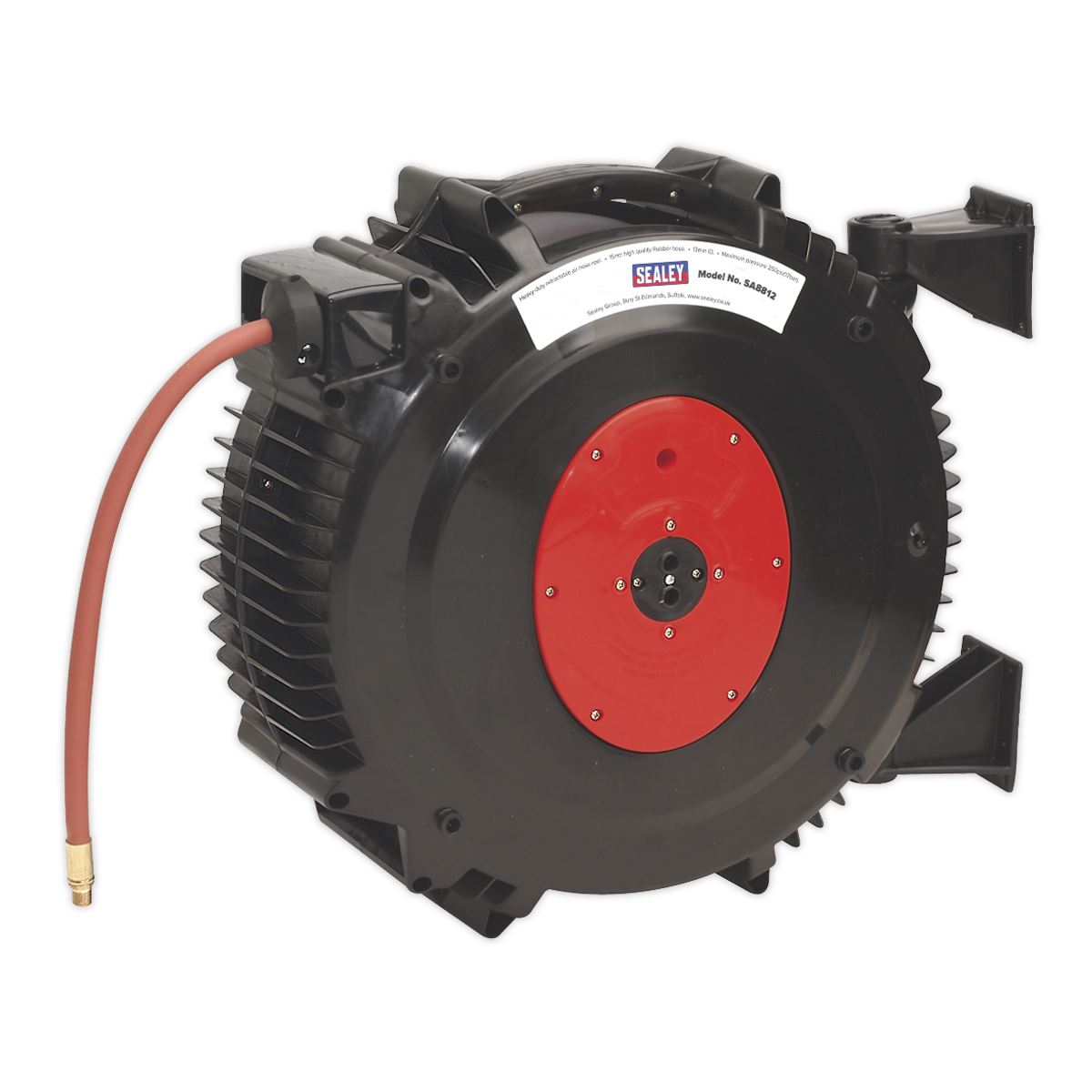 Sealey Retractable Air Hose Reel 15m13mm ID Rubber Hose SA8812