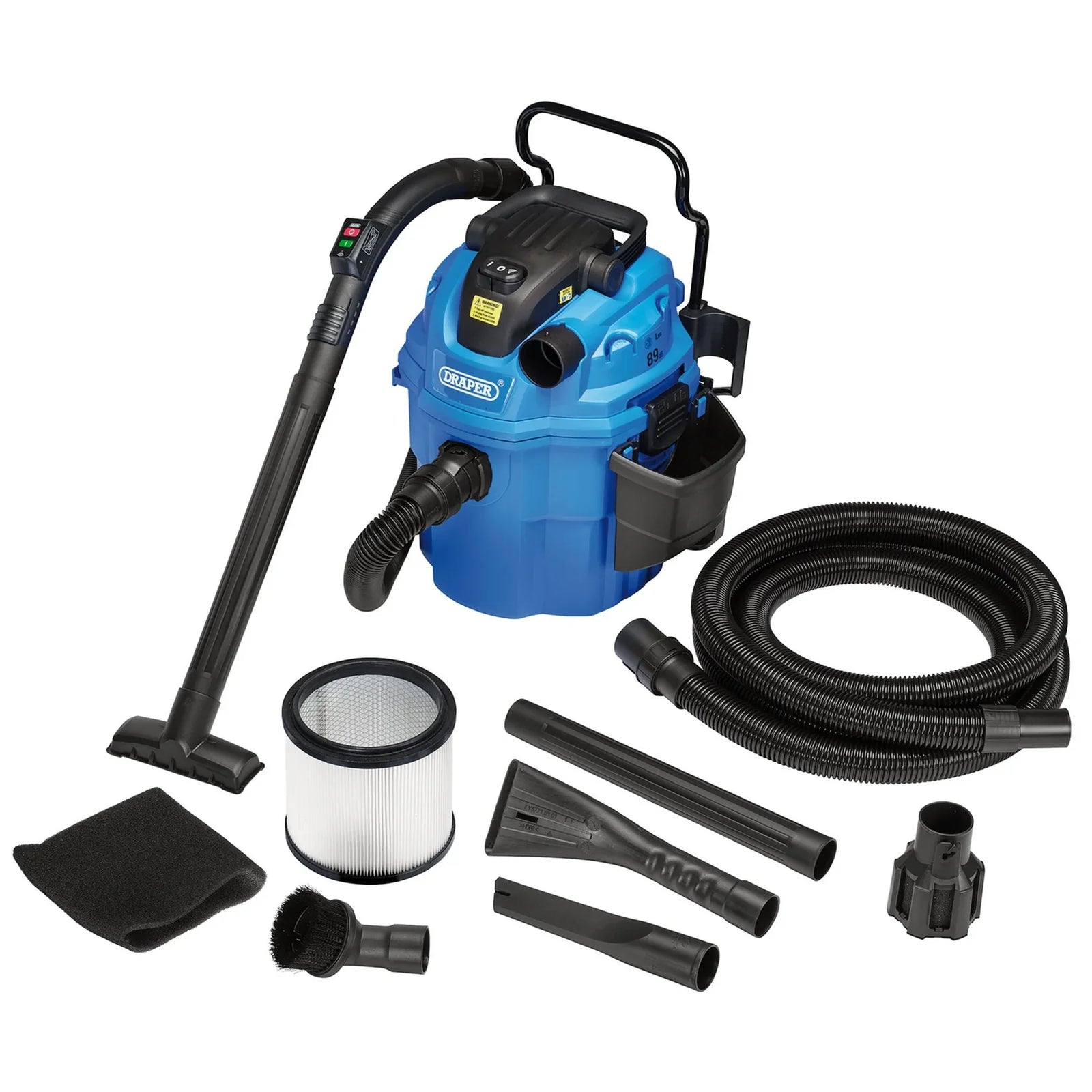 Draper Wall Mounted Wet and Dry Vacuum Cleaner 1500W 18L