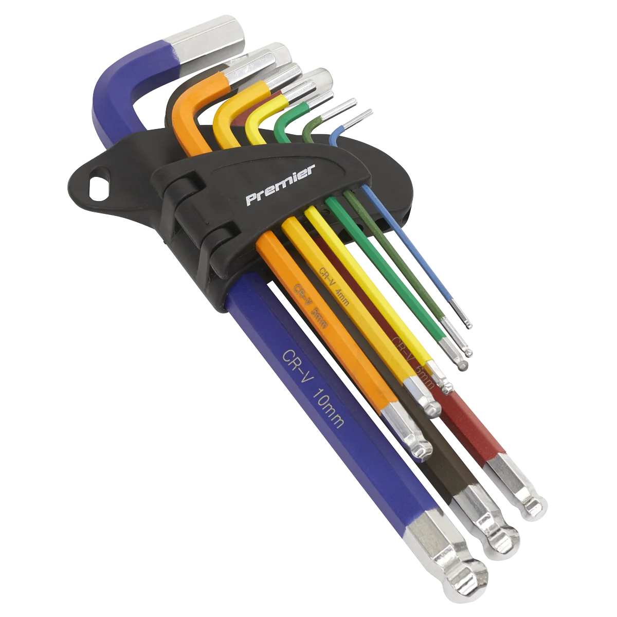 Sealey Twin Pack Long Ball-End Allen Hex Key & Torx Trx Star Multi-coloured Set
