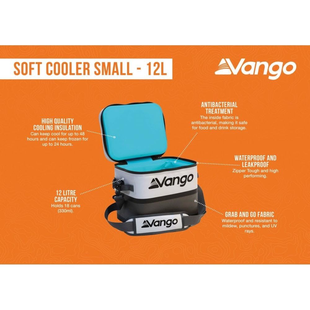 Vango Soft Cooler Small - 12L Cooler Coolbox 12L Cool Grey