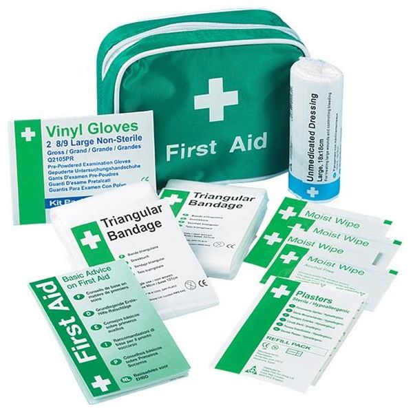 First Aid Kit & 600g Fire Extinguisher for Car Van Home Office Taxi Caravan Boat