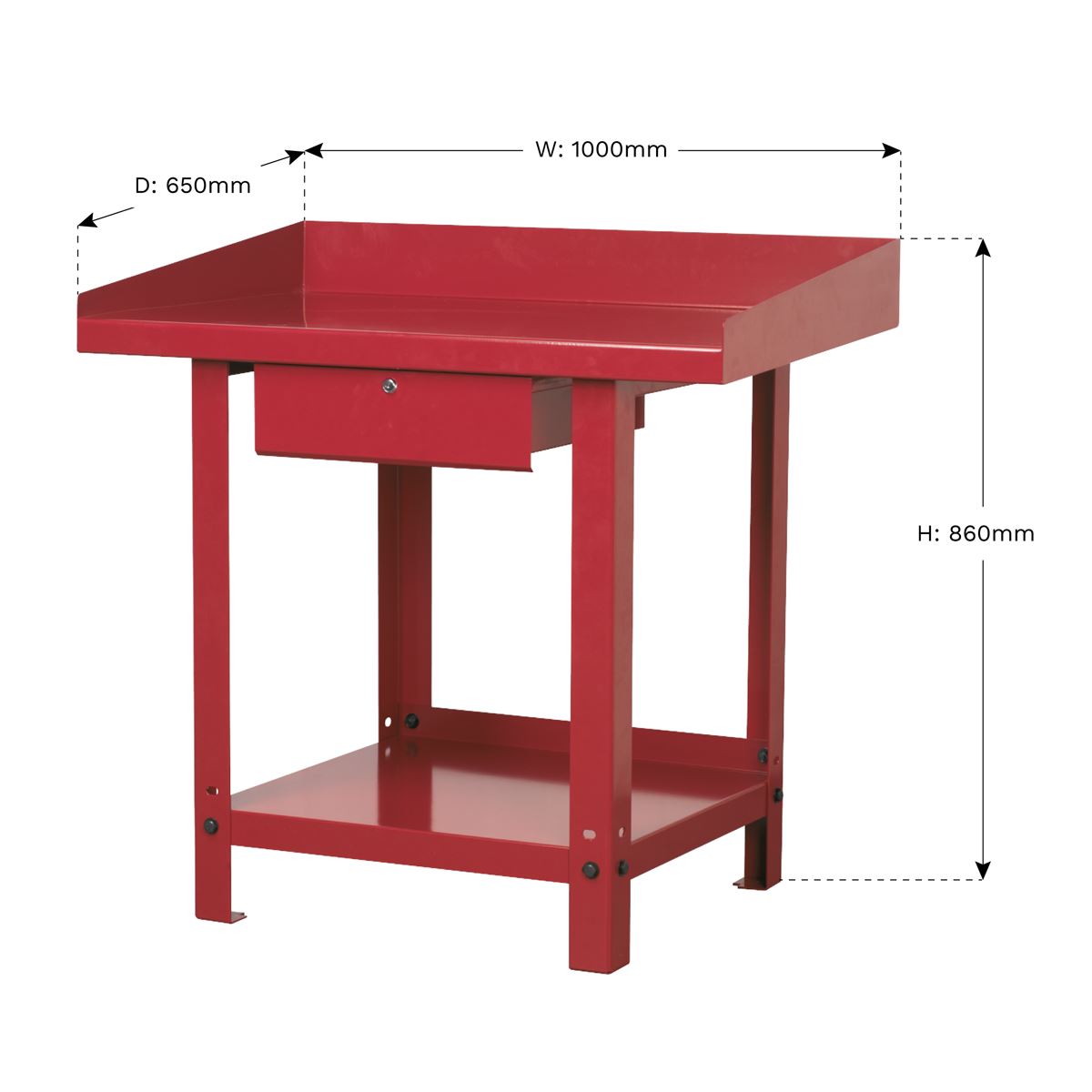 Sealey Workbench Steel 1m with 1 Drawer
