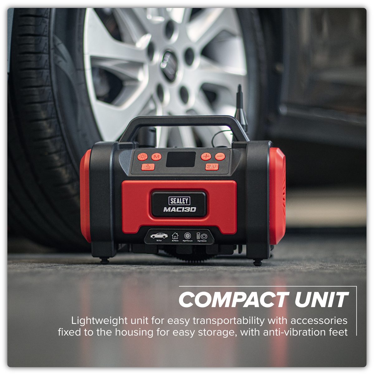Sealey Tyre Inflator & High-Volume Air Pump MAC13D 120psi