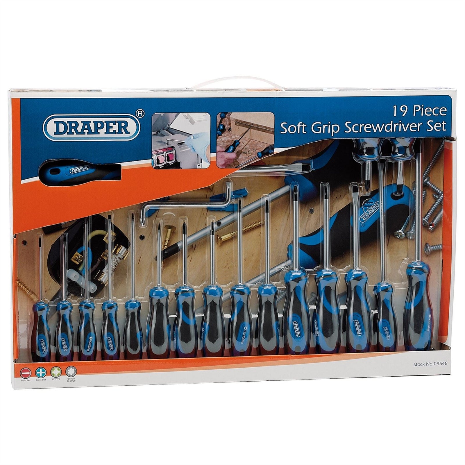 Draper Soft Grip Screwdriver Set (19 Piece) 09548