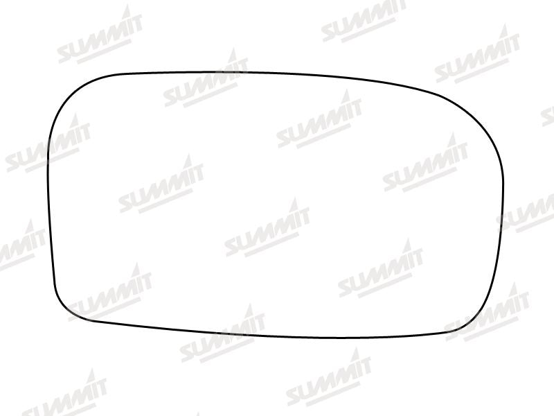 Summit Stick-On Standard Mirror Glass fits Honda Civic 02 to 05 RHS