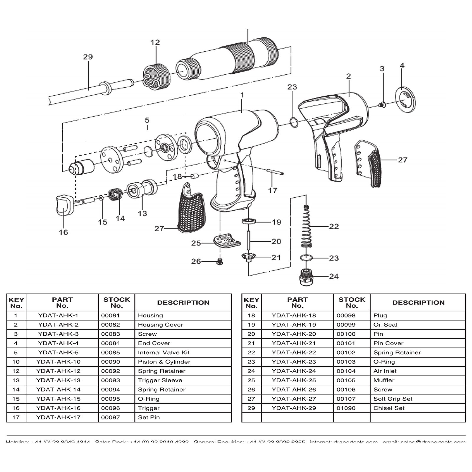 Draper Spring Retainer YDAT-AHK-14