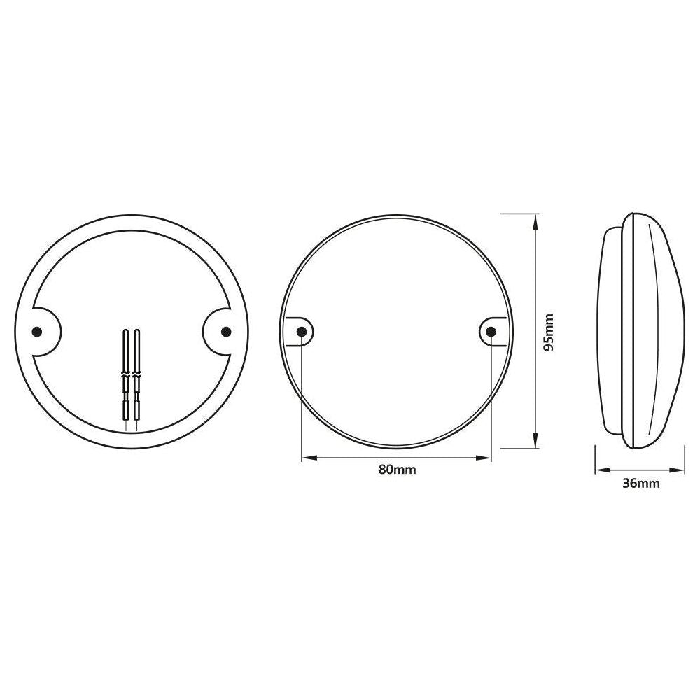 Ring Automotive RCV4505 LED Reversing Lamp, 95 mm, 10/30 V