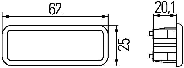 Hella Door Open Warning Light 2XT 009 098-107