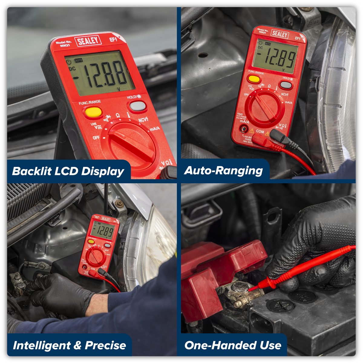 Sealey 10-Function Digital Multimeter MM21 - Auto-Ranging