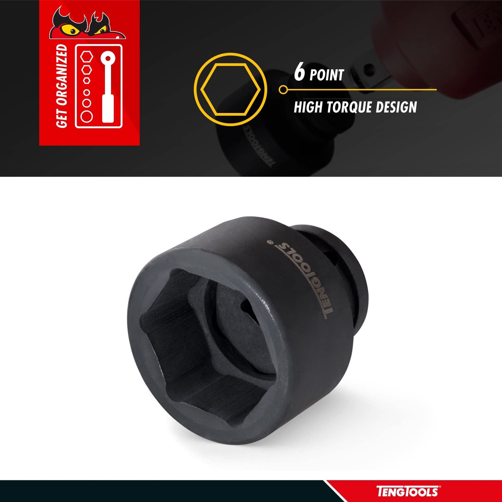 Teng Tools 1-1/2" Impact Socket DIN Metric 75mm
