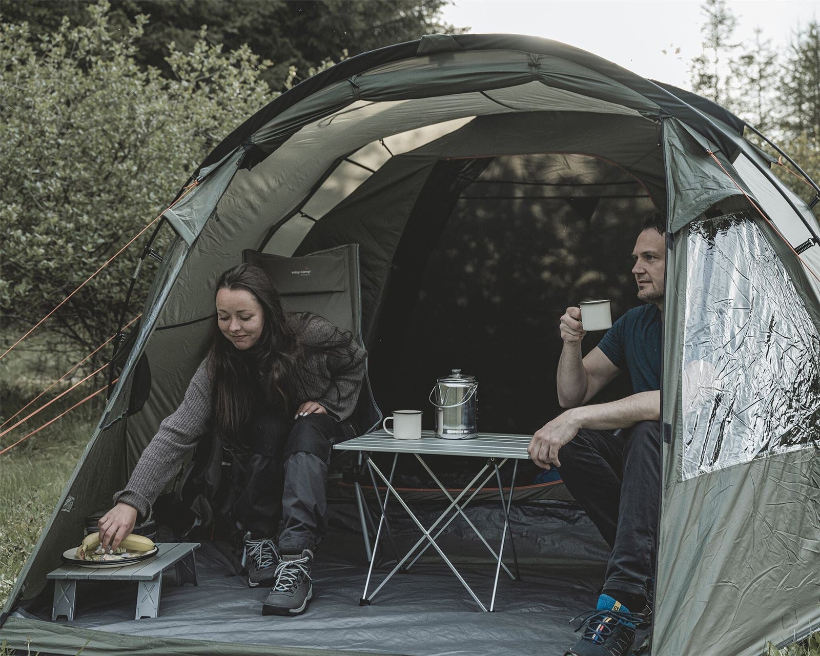 Easy Camp Kinn 4 Pole Tent Green 4 Person