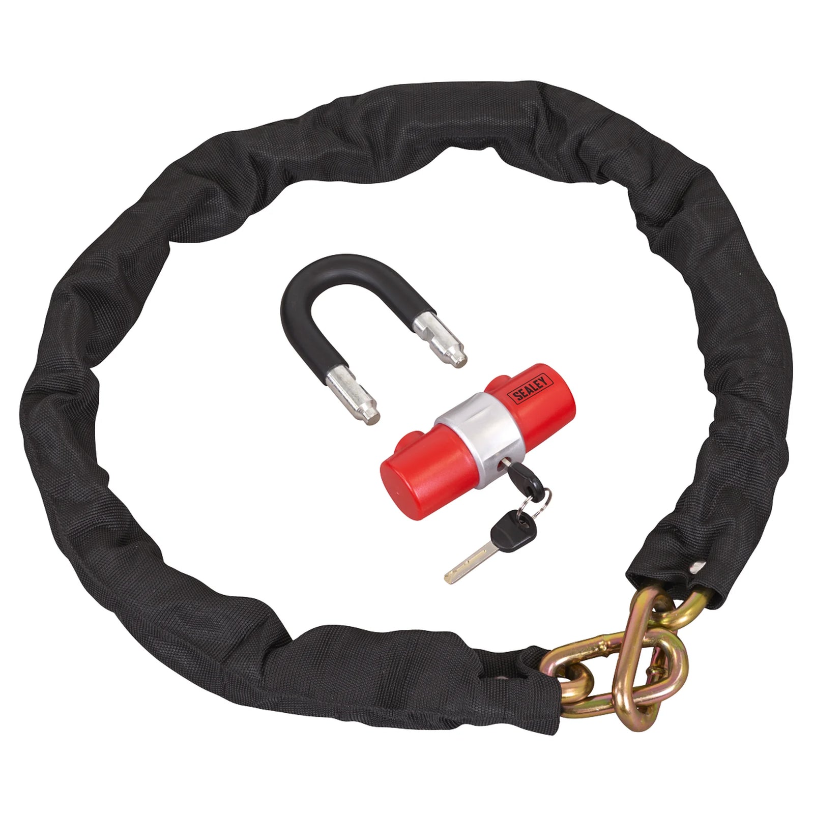Sealey Motorcycle Chain Lock 1.2m SSCL12 Cut-Resistant Security