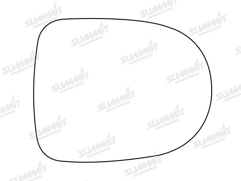 Summit Stick-On Standard Mirror Glass fits Renault Clio Modus LHS RHS