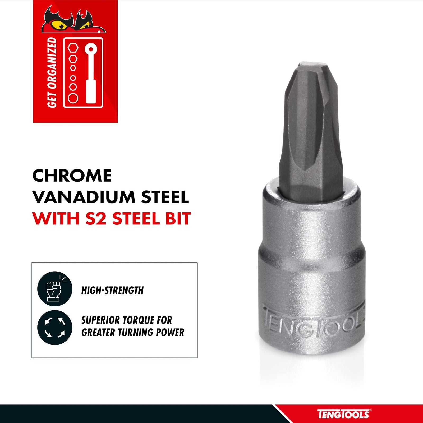 Teng Tools 1/4" PH Bit Socket PH3