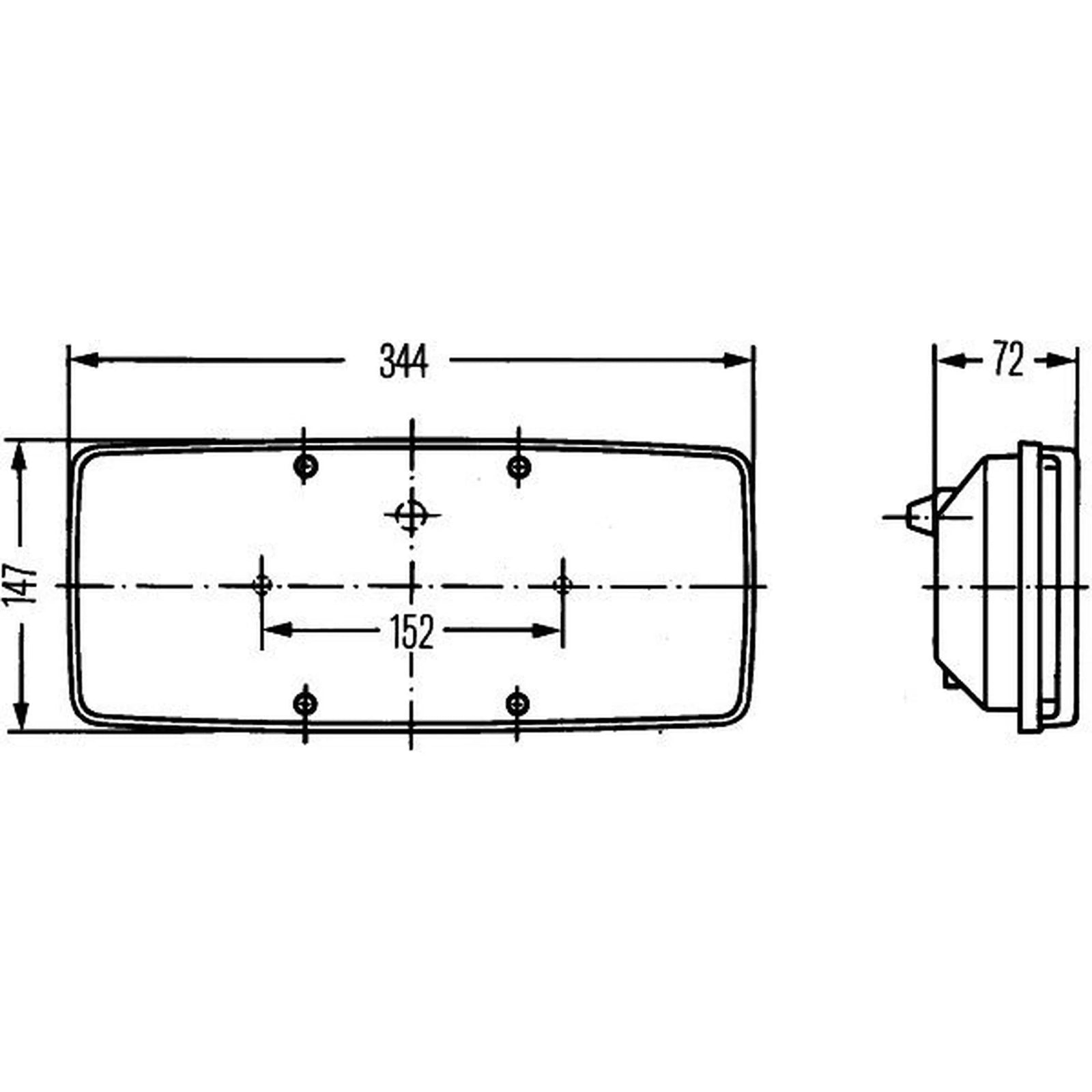 Hella Tail Light / Lamp P21W Left 2SD 003 167-011