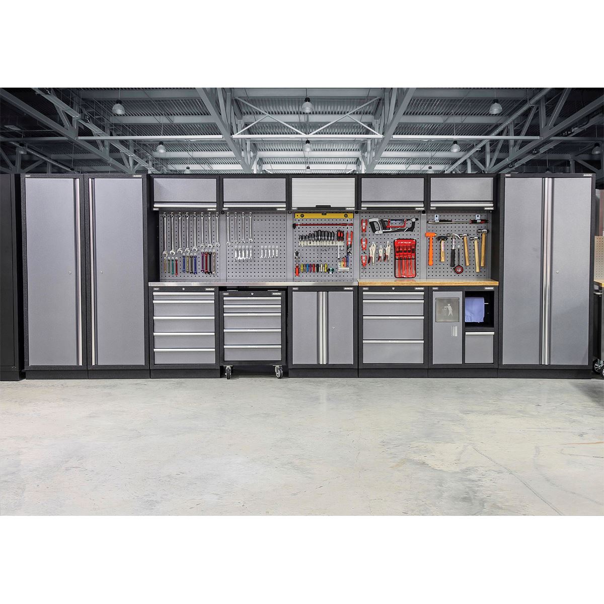 Superline Pro Superline PRO Storage System with Wood Worktop 4.9m APMSSTACK01W