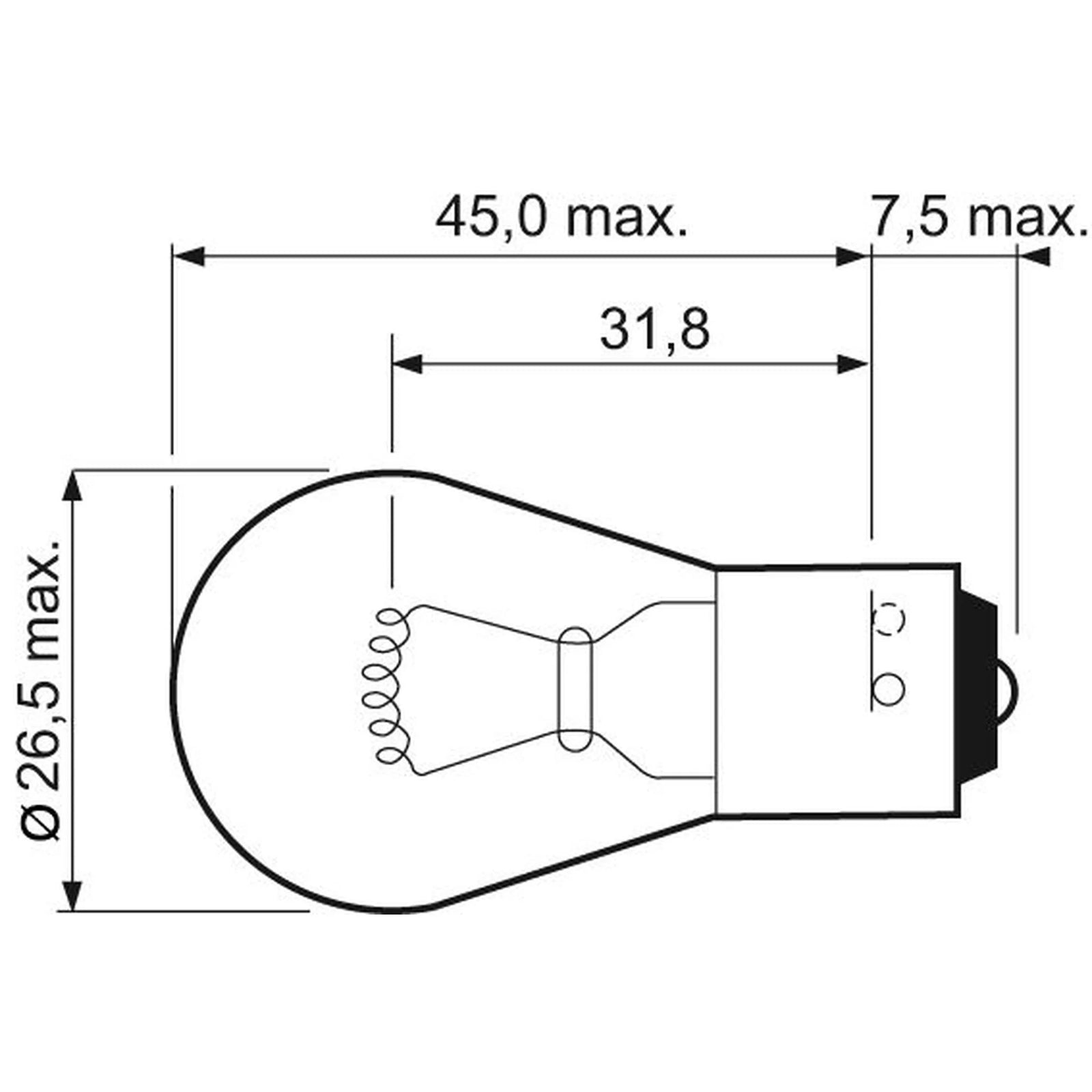 Valeo Indicator Turn Signal Bulb BAU15s 12V 21W 032103