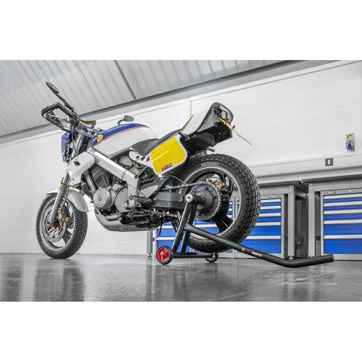 Sealey Single-Sided Motorcycle Stand SSPS 5kg Heavy-Duty