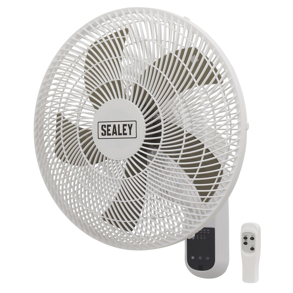 SEALEY 16" Wall Mounted 3-Speed Oscillating Cool Fan With Remote Control SWF16WR