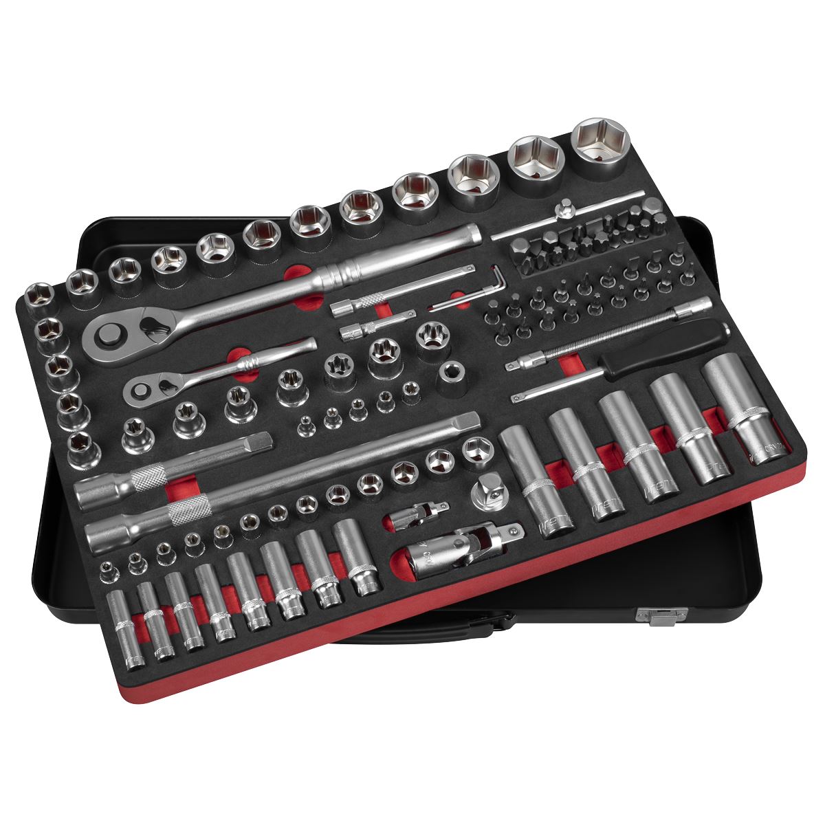 Sealey Premier Platinum Premier Platinum Socket Set 1/4" & 1/2"Sq Drive 108pc
