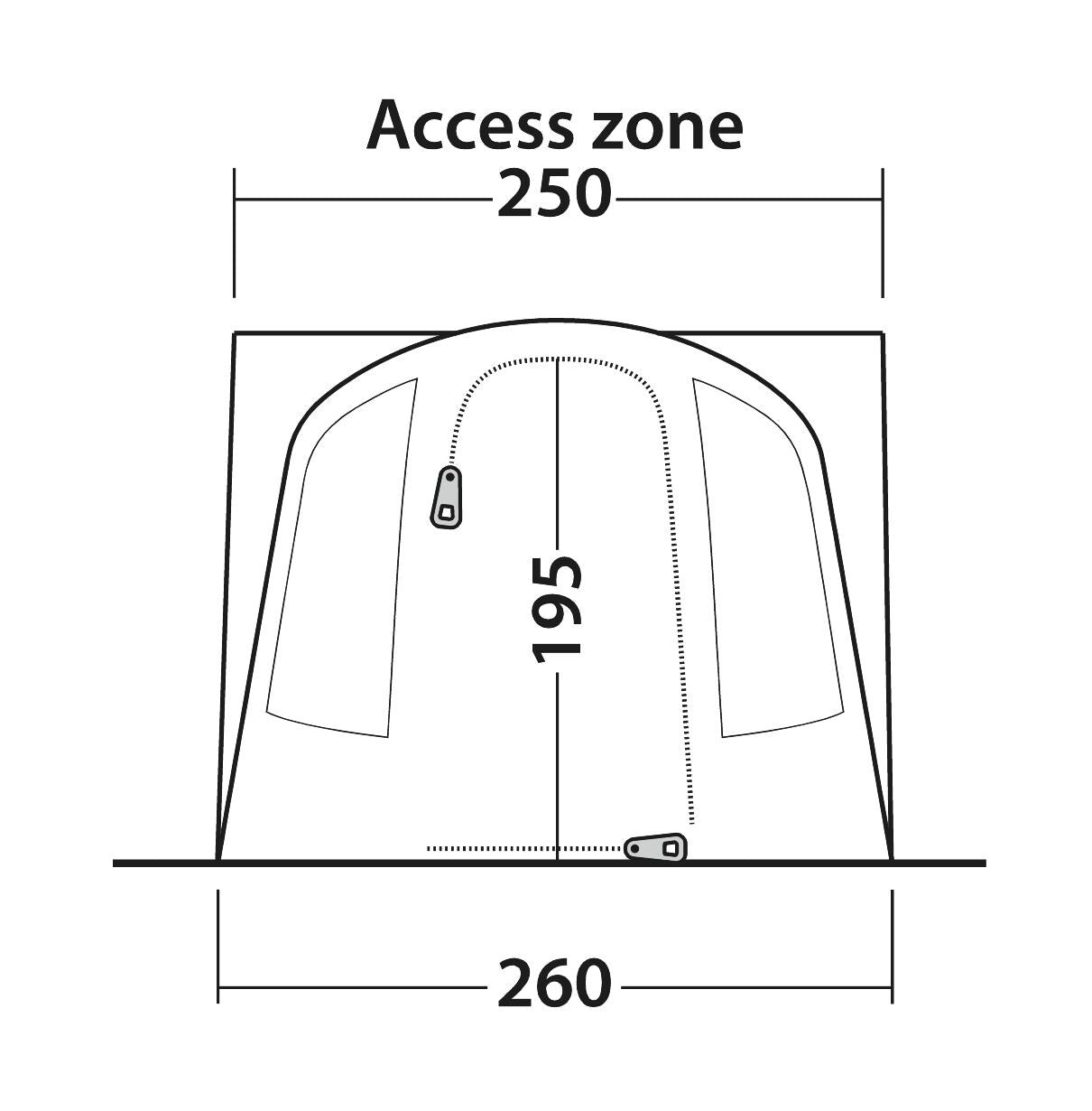 Outwell Santa Monica Driveaway Air Awning Grey
