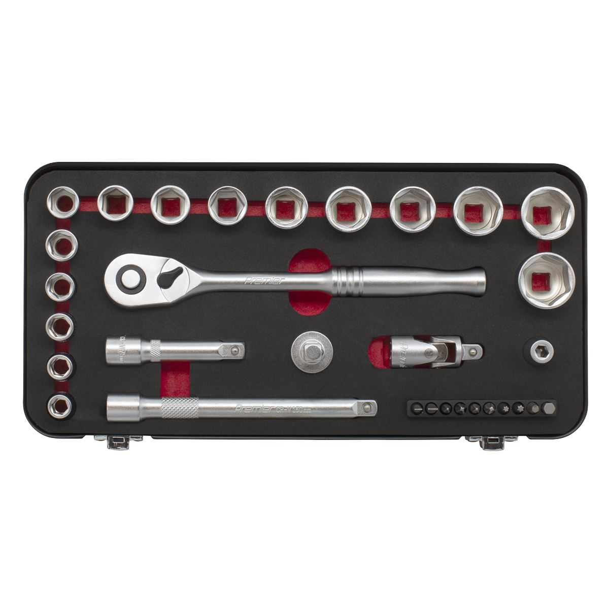 Sealey Premier Platinum Premier Platinum Socket Set 3/8"Sq Drive 31pc AK7921