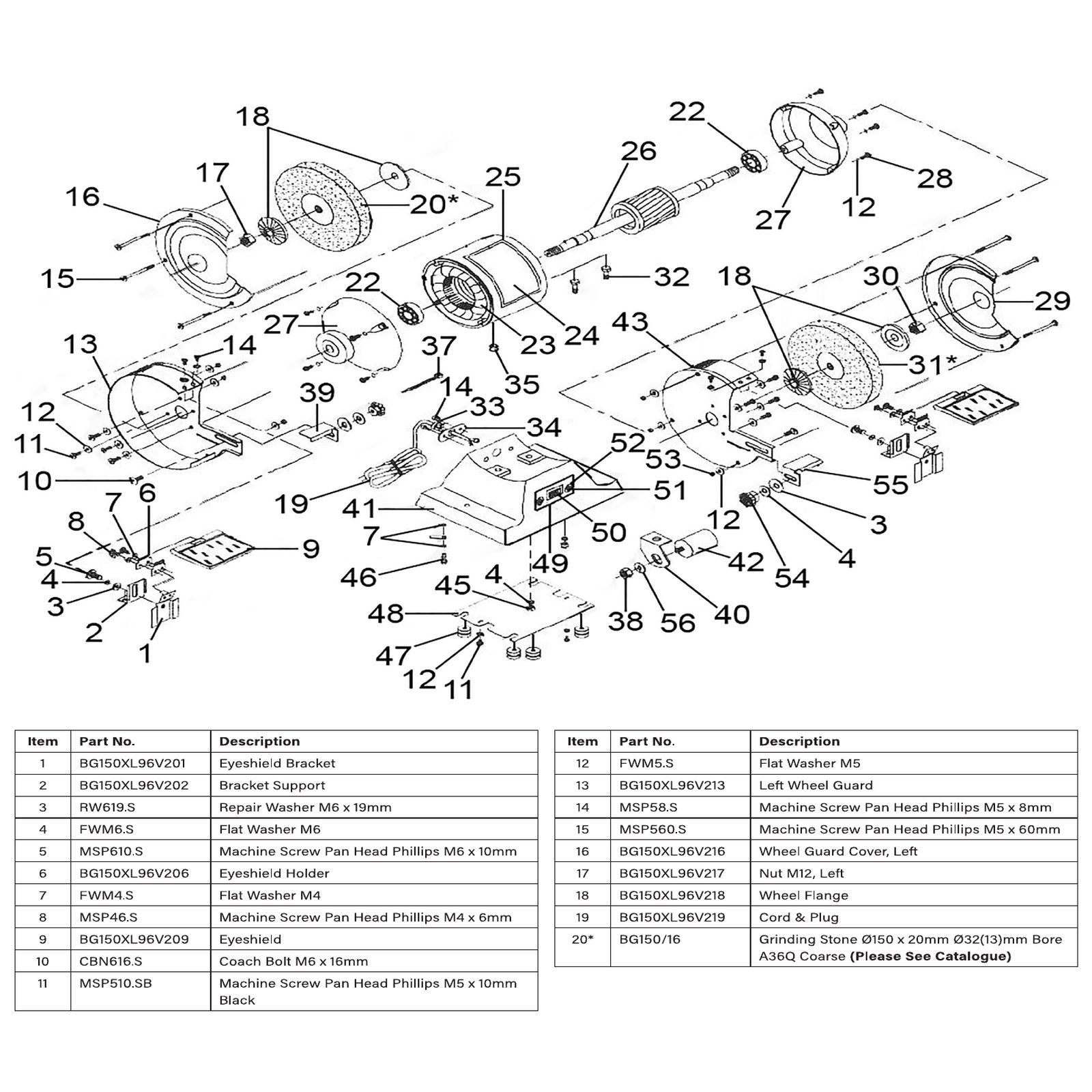 Sealey Bracket support BG150XL96V202