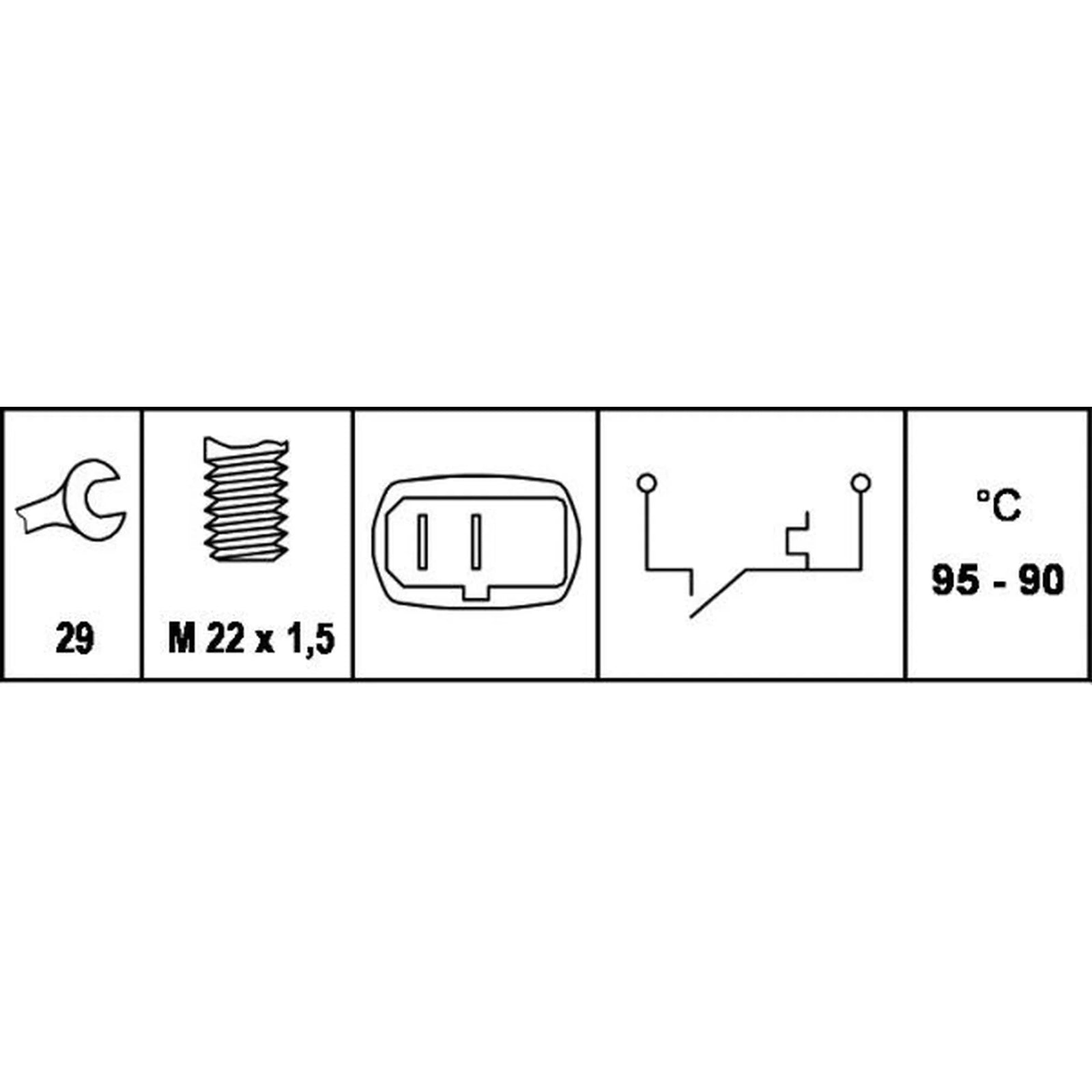 Hella Radiator Fan Temperature Switch Connectors 6ZT 007 801-001