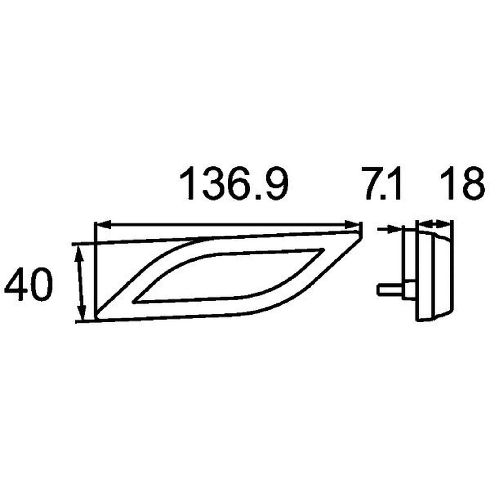 Hella Lamp Po Rh Md12/24 Hor 2PF Right Front 2PF 013 324-101 2PF 013 324-101
