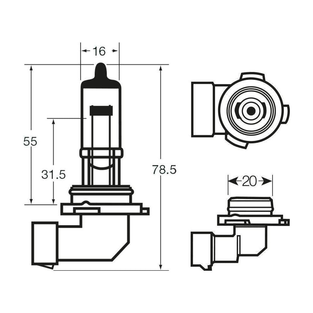1x Ring H12 (712) 12v 53w Halogen Headlamp Headlight Bulb - R712
