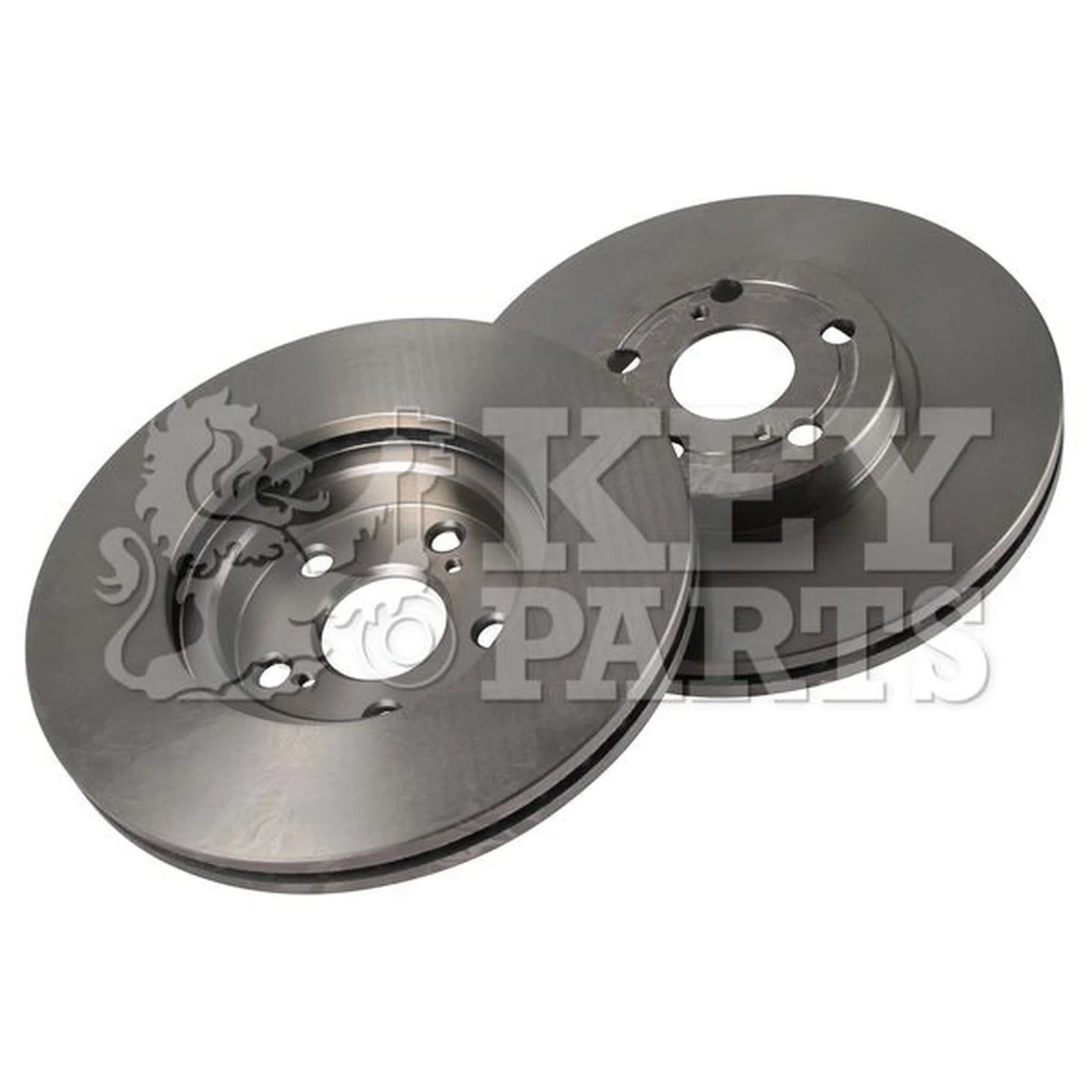 Key Parts 2 x Vented Brake Discs fits Toyota Avensis 2003-2008 1.6 1.8 2.0