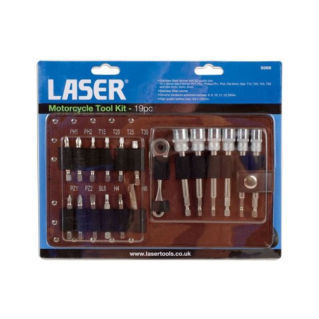 Laser Motorcycle Tool Kit 19pc 5068