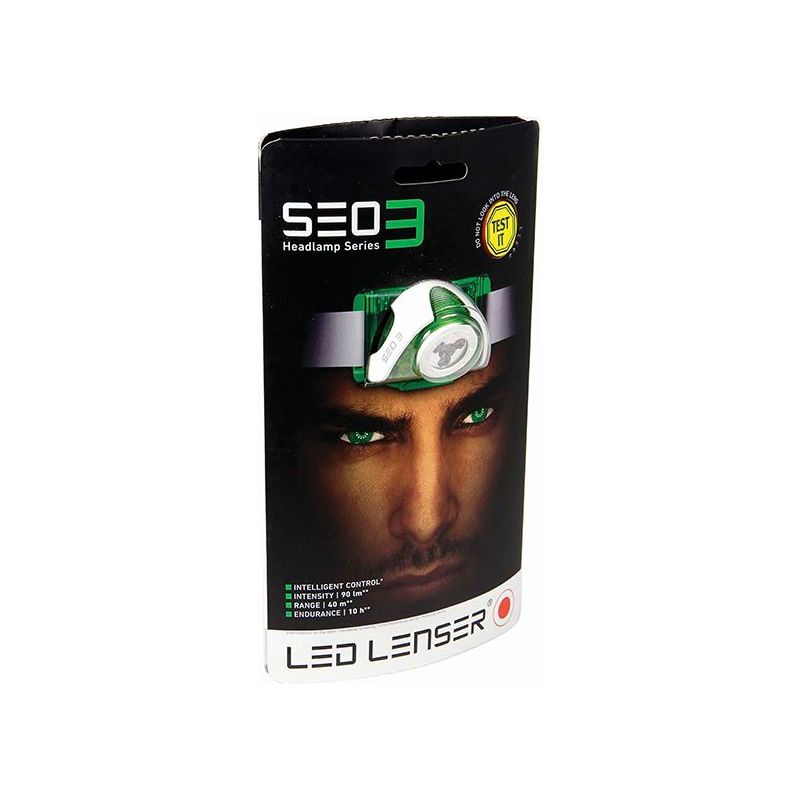 Ledlenser SEO3 LED Headlamp - Green (Test-It Pack)