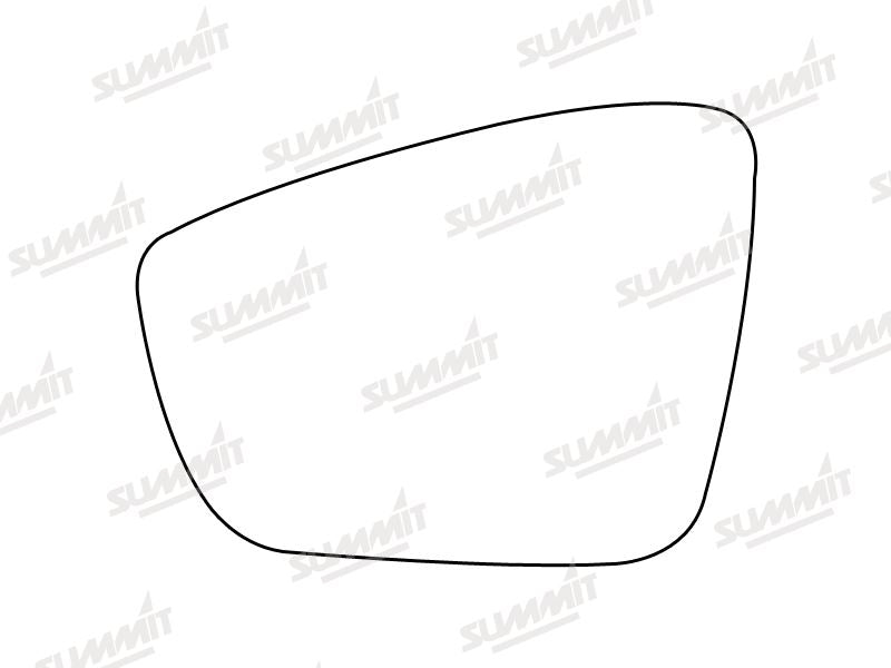 Summit Stick-On Standard Mirror Glass fits VW Polo 09 to 13 LHS