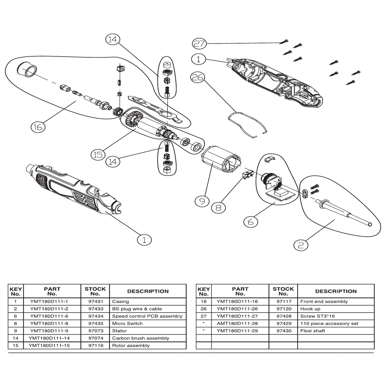 Draper PCB Assembly YMT180D111-6 97434
