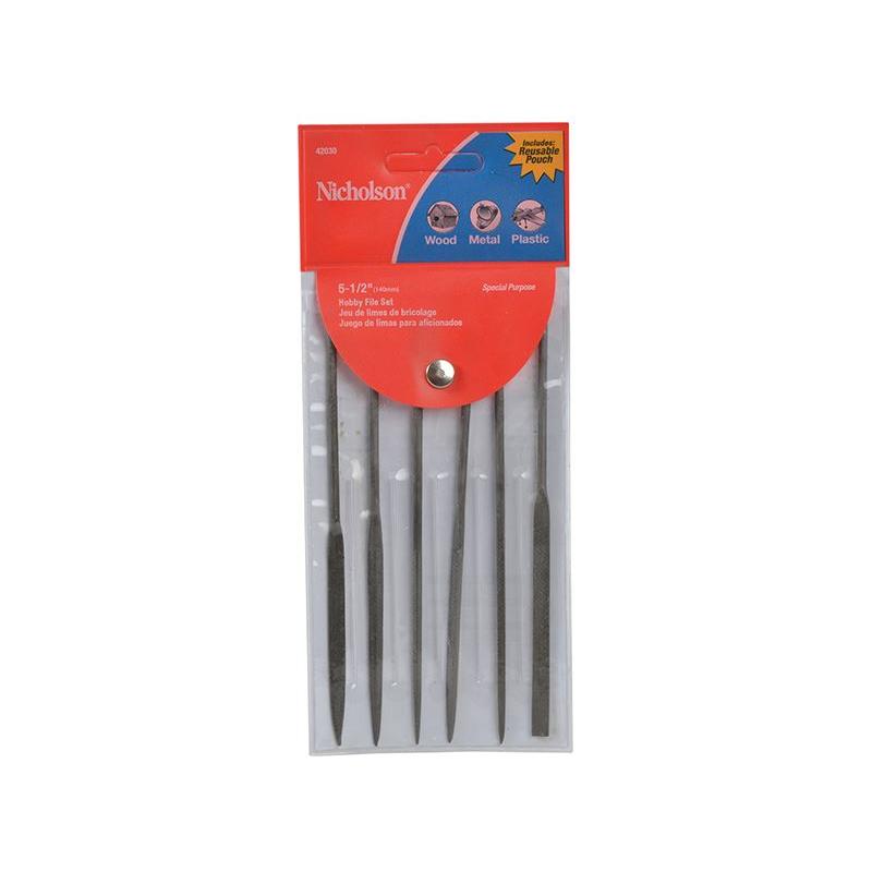 Crescent Nicholson® Red Wallet Needle Mini File Set 6 Piece 42030