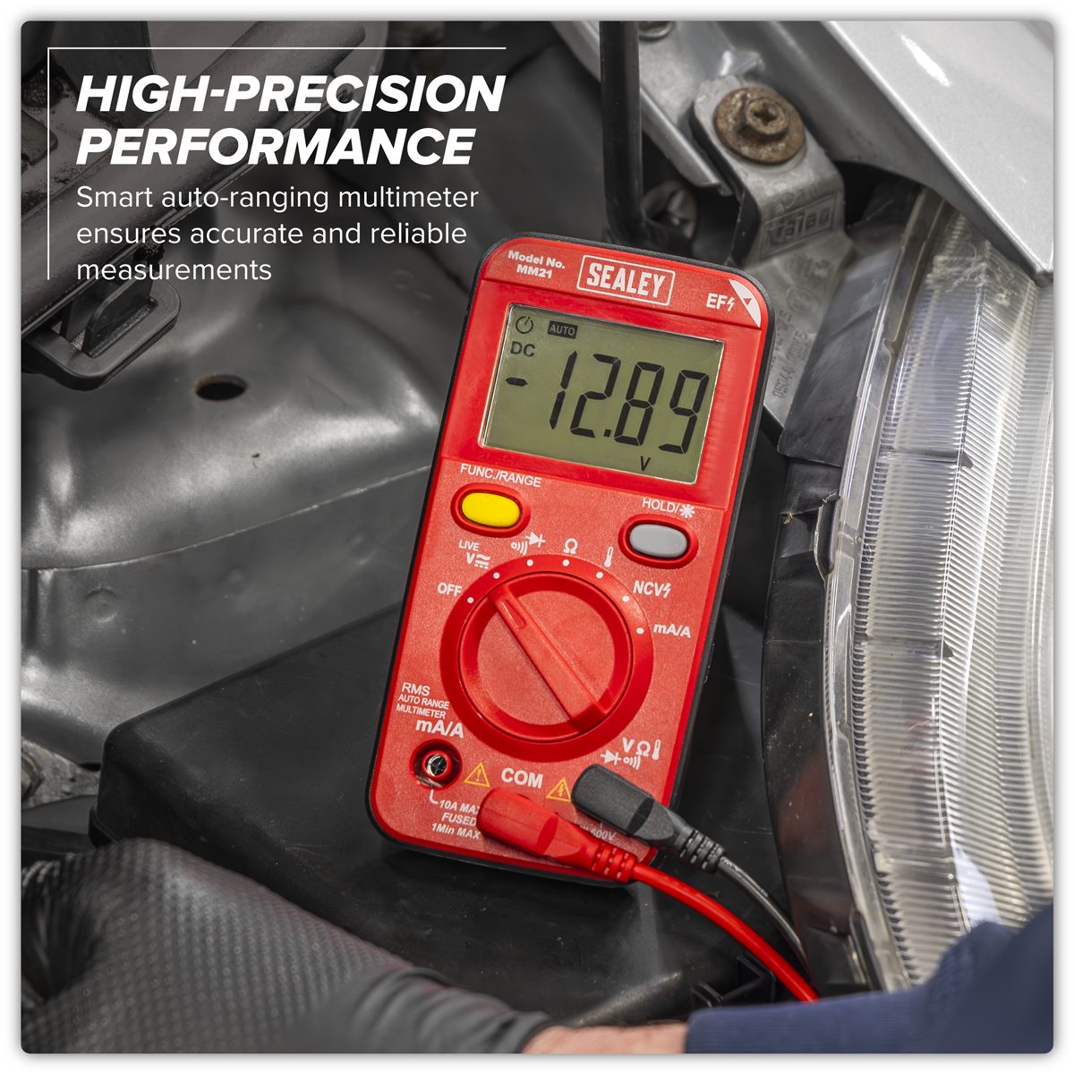 Sealey 10-Function Digital Multimeter MM21 - Auto-Ranging