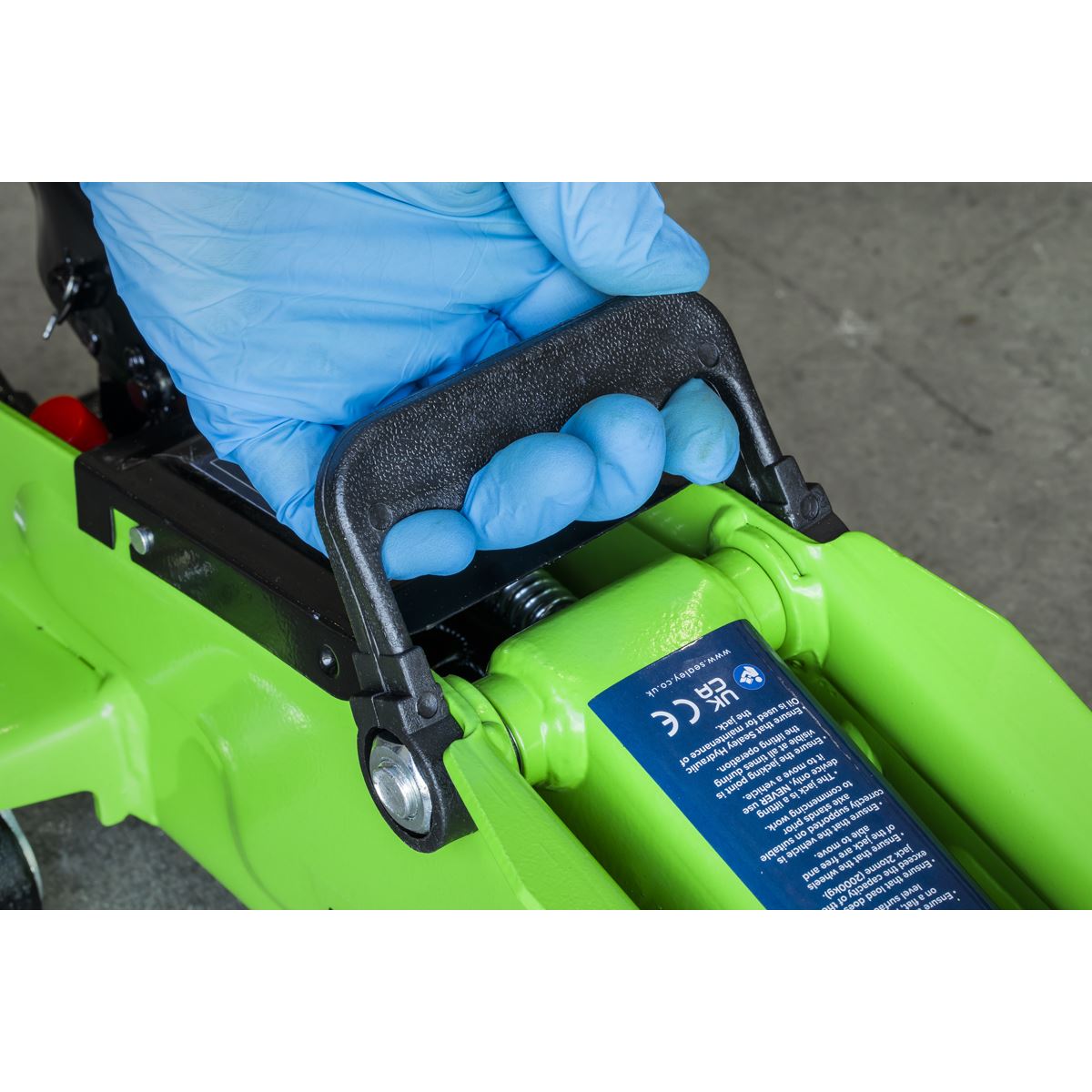 Sealey Short Chassis Trolley Jack 2 Tonne - Green 1050CXHV