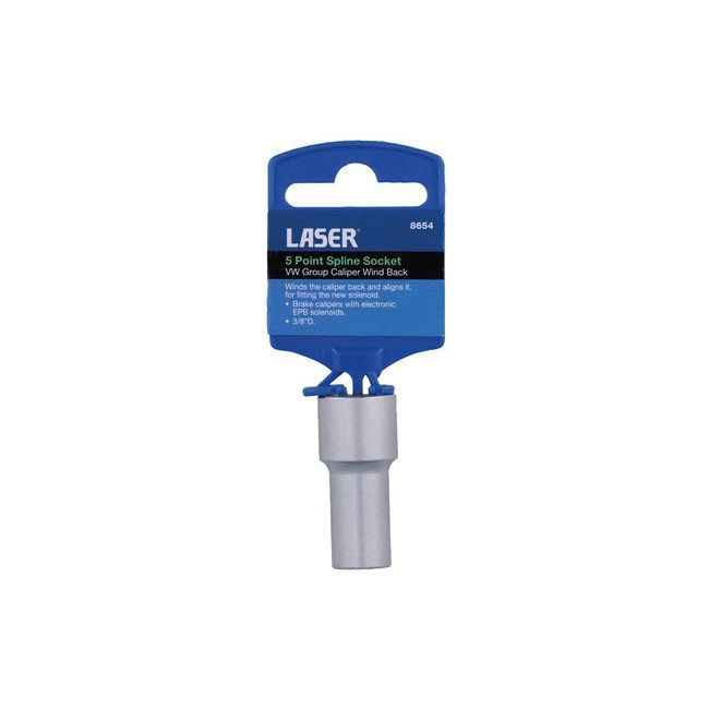 Laser 5 Point Spline Socket - for VW Group Caliper Wind Back 8654