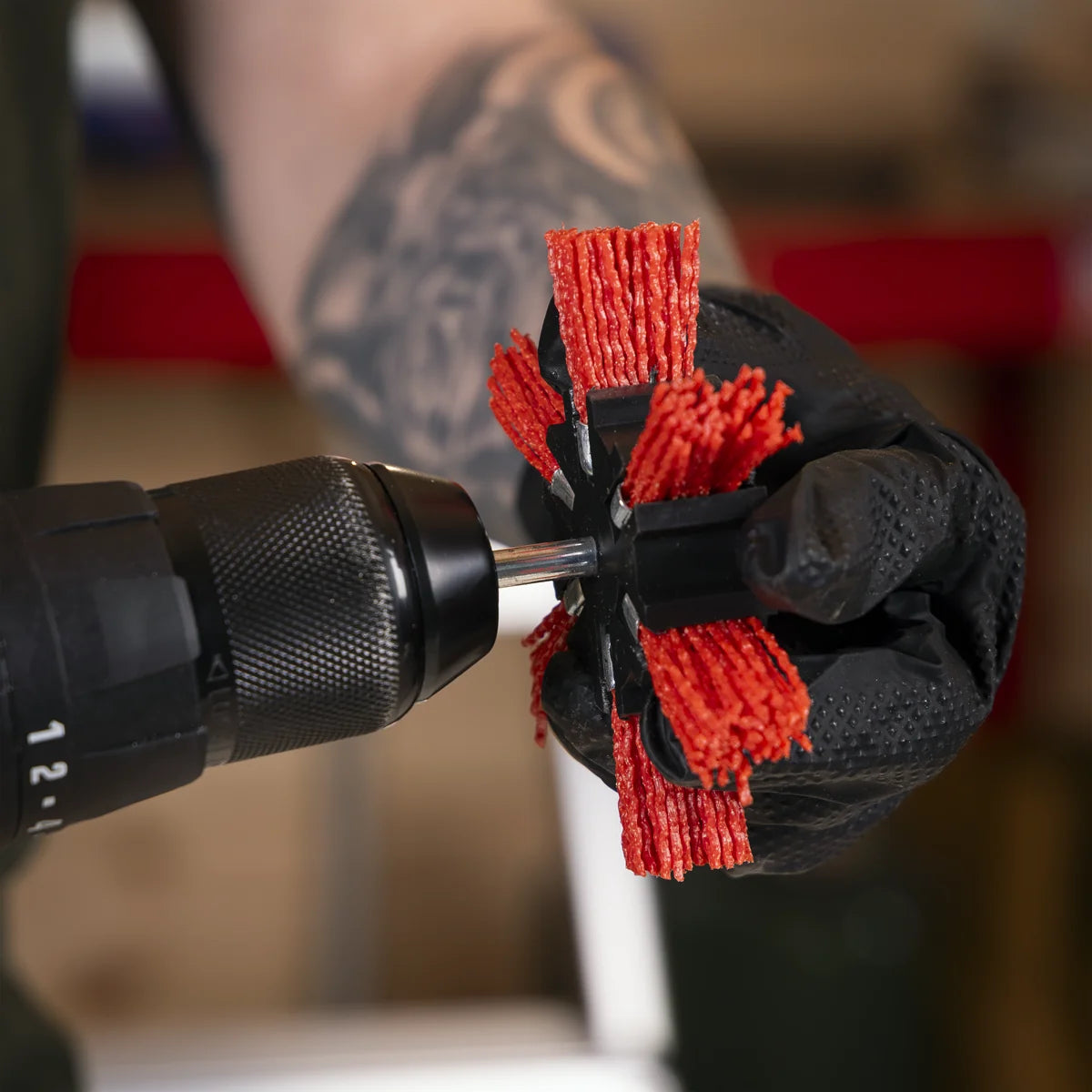 Sealey 100mm Nylon Filament Strip Brush with 6mm Shaft