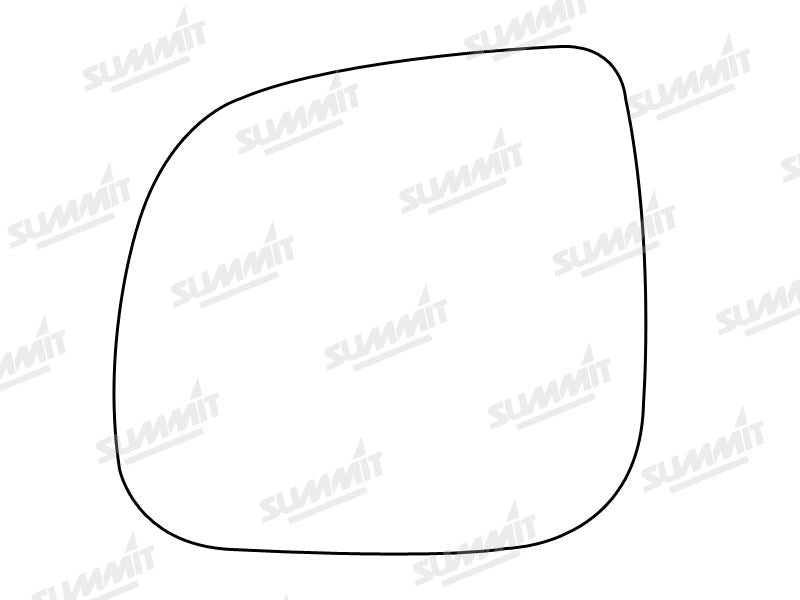 Summit Stick-On Commercial Mirror Glass fits VW Transporter T5 Caddy 2010 on LHS