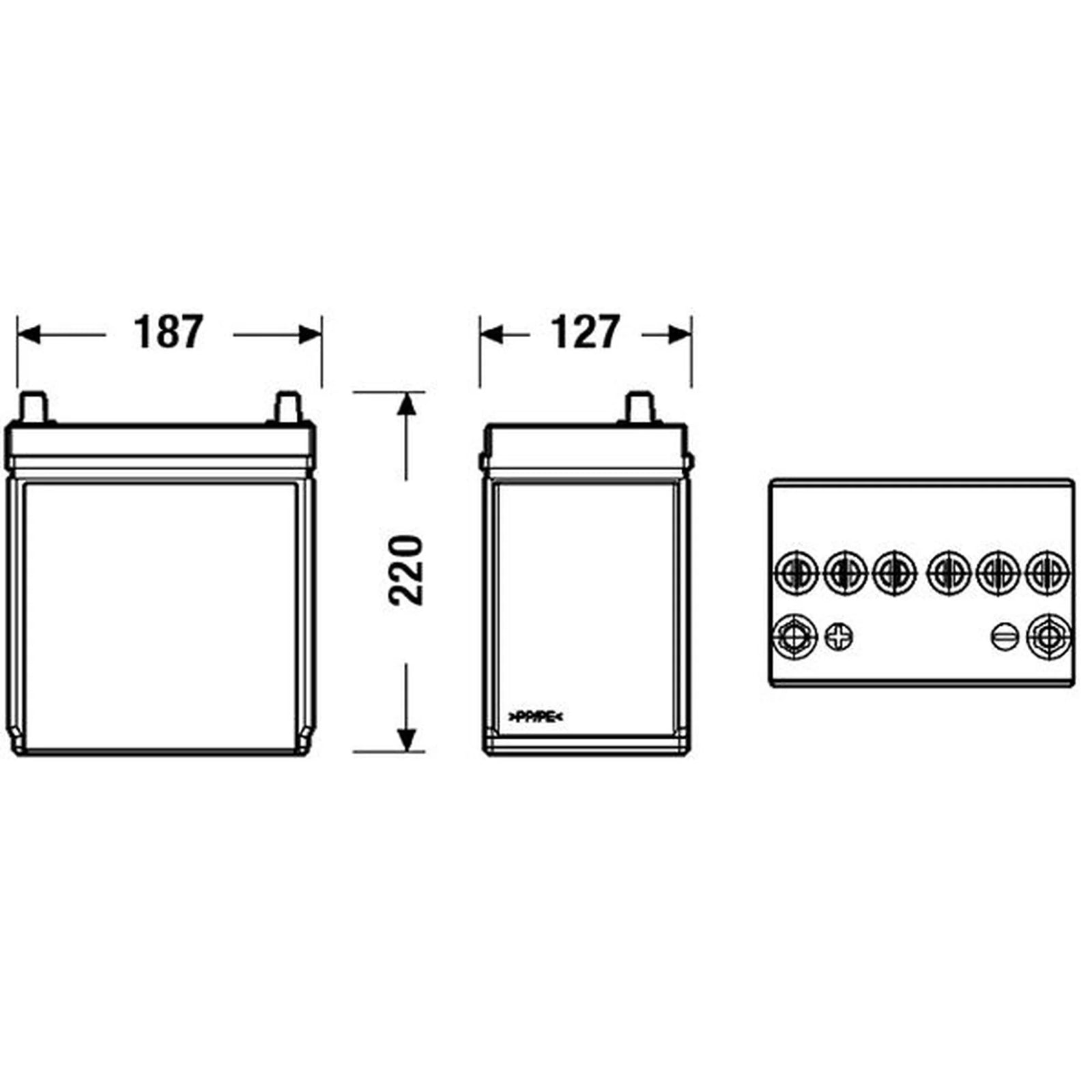 Exide Battery 12V 35Ah 240A EB357