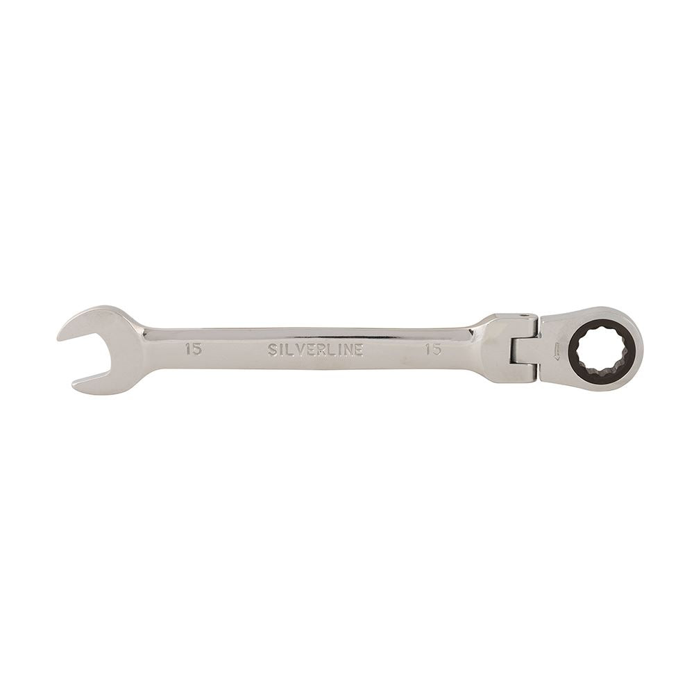 Silverline Flexible Head Ratchet Spanner 15mm