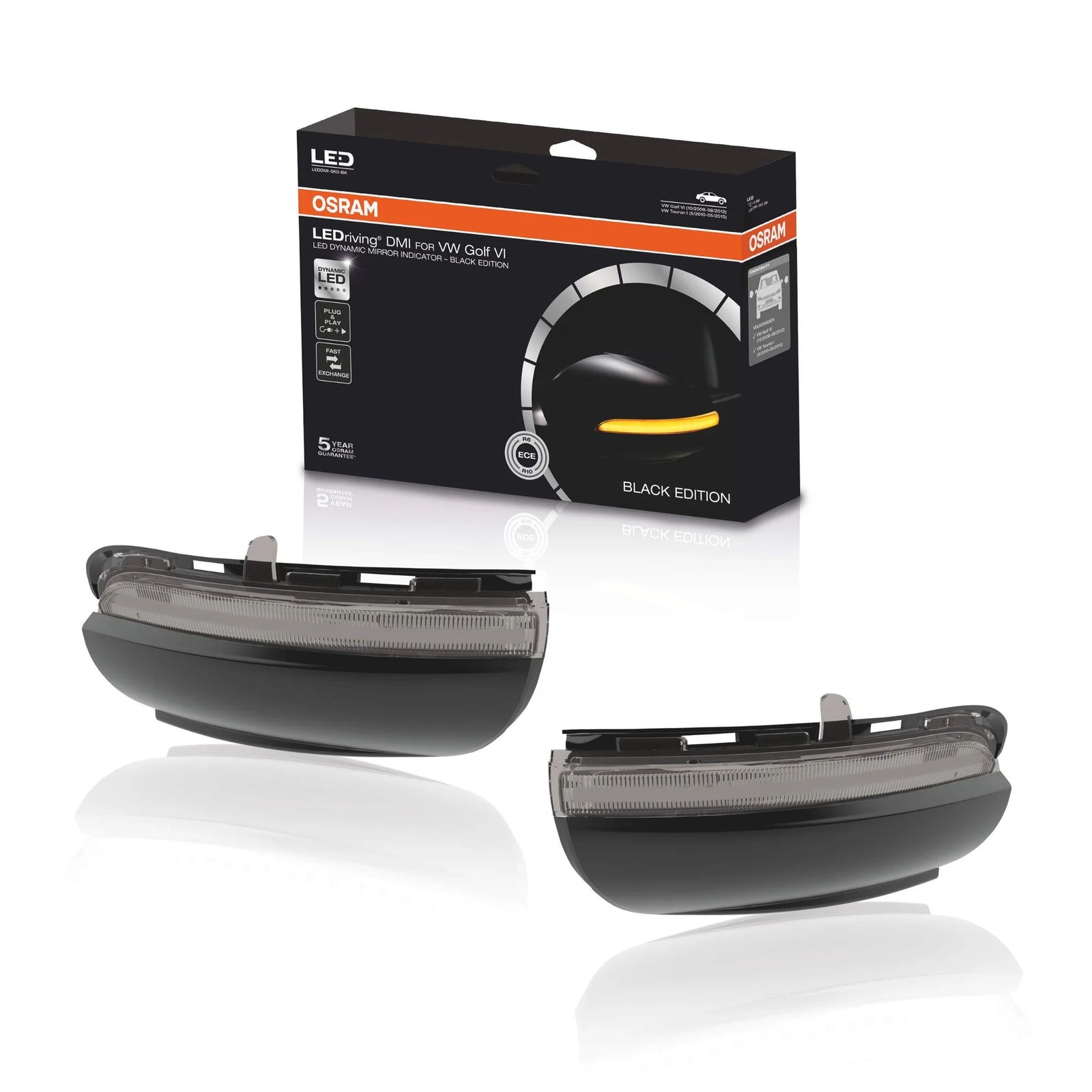Osram LEDDMI 5K0 BK S LEDriving Dynamic LED Mirror Indicator - Black Edition, Se