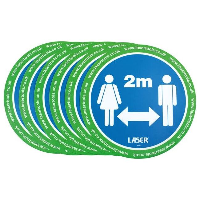 Laser Laser Tools Floor Sticker 2m Distancing 6pc x 2 61701
